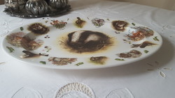 Hatalmas,vadállatos angol finomporcelán kínáló tál 41.5 cm