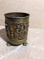 Antik réz tároló, angyalka motívumokkal. 2048