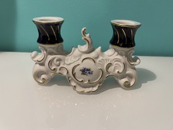 Wallendorfi barokk stílusú porcelán gyertyatartó