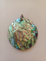 Kagyló medál- abalone gyöngyház, pávakagyló tengeri 5 cm.