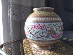 Fantasztikus kézi festett Drasche porcelán gömbváza 1936-ból