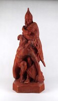 1U486 Pásztor János : "Kelet" hatalmas irradenta terrakotta szobor 62.5 cm