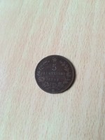 Olaszország 5 Centesimi 1861 M