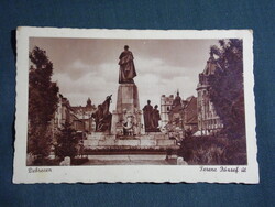 Képeslap,Debrecen,Ferenc József út,Kossuth szobor látkép,részlet,Weinstock Bp kiadás,1945-