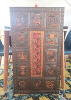 Horoszkópos nagy méretű fali panel réz lemezekből.