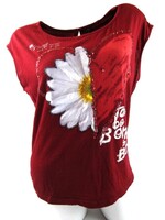 EREDETI DESIGUAL (S / M) UJJATLAN NŐI BORDÓ SZUPER FELSŐ