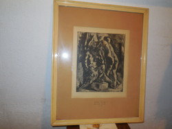 Szőnyi István hagyatéki anyaga  , rézkarc 17/50 sz. , 41 x 51 cm  kívül