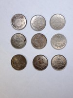 AKÁR KÜLÖN IS! Ritka! SZÉP ÁLLAPOTÚ! 9 db-os Korona 20 fillér 1921 érme gyűjtemény egyben
