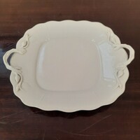 Fehér Herendi porcelán füles süteményes kínáló tál