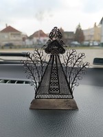 Stella figura ,filigrám cupronickel ezüst.Lány Orosz szépség kenyér só szimbólum 10-12 cm