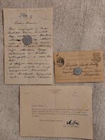 Autográf Lóczy Lajos levél és levelező lap, Laczkó Dezső részére, Bakonyi Múzeum, Dr.Vajkai Aurél