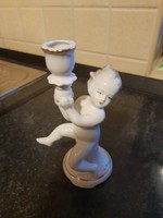 Porcelán puttó gyertyatartóval Arpo