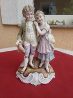 Egy gyönyörű antik Német biszkvit porcelán pár,,28 cm,,,Hibátlan,,Akcióban,,