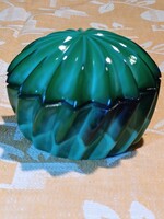 MALACHIT ÜVEG BONBONIER ÉKSZERTARTÓ (22)