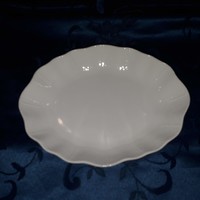 Herendi porcelán ovális kistányér, tálka, 6 db, fehér, festetlen.