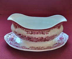 Villeroy & Boch Fasan német porcelán szószos mártásos kínáló tál kiöntő virág mintával