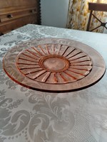 Art Deco Üveg Süteményes Tál