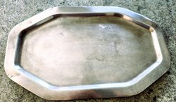 EREDETI ART DEKO DECO NAGY ALPAKA TÁL TÁLCA RENDKÍVÜLI TÁLALÓ ESZKÖZ 47 CM