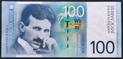 Ritkább! Jugoszlávia 100 Dínár 2000, UNC. (II.)