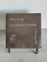 Weöres Sándor: Egysoros versek. Igényes kiskönyv bársonykötésben