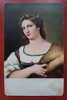 Raffaello Santi: La Fornarina: művészeti képeslap a XX. sz. első éveiből