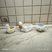 Kerámia kacsa ,mini  kaspó 3 db eladó!