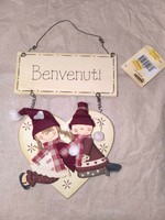 ÚJ fa ajtódísz (Üdvözöljük)