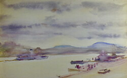 Diósy Antal (1895-1977) BALATONI KIKÖTŐ 1960 körül
