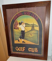 Golf témájú kép üveg nélkül 47 cm X 57 cm