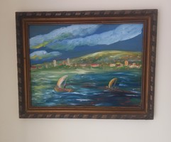 Schéner Mihály (1923-2009) - Miska a Balatonon