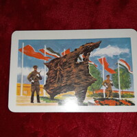 MN A Budai Önkéntes Ezred emlékműve a Vérmezőn kártyanaptár 1985