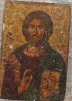 Retro kis egyházi ikon fa alapon