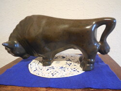 Városlődi kerámia bivaly  , 36 cm