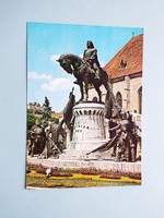 Képeslap (60) - Románia - Cluj-Napoca (Kolozsvár) - Mátyás király szobra 1980-as évek