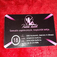 Intim Butik Kecskemét  kártyanaptár 2015