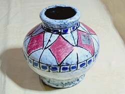 Kerámia váza Iparművész Hungária Budapest retro 15x13cm