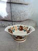 Wloclawek Polish painted faience offering bowl a62