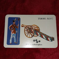 MN Tábori ágyú  kártyanaptár 1982