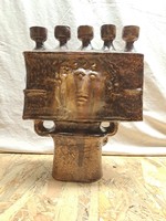 Mária  Lauch 5 ágú kerámia gyertyatartó