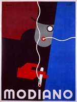 Berény Róbert Modiano 1927 cigaretta papír cigi dohány reklám plakát REPRINT 3. szín