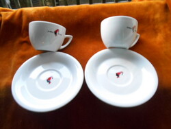 Julius Meinl vastag porcelán teás csésze +  csészealj