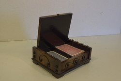 Vintage kártyapakli fadobozban A158