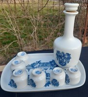 Alföldi porcelán italos készlet Hódmezővásárhelyi látképpel