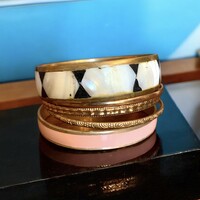 Vintage réz karperec csomag 70/80-as évekből karkötő csomag, retro indiai karperecek, bohém karkötők