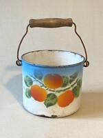 BARACK DÍSZÍTÉSŰ CSEPEL WEISZ MANFRÉD FÉM FÜLES ZOMÁNC EDÉNY KONYHAI DEKORÁCIÓ