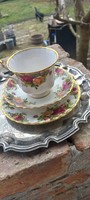 Royal Albert- old country roses- teás trió