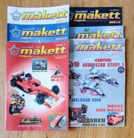 Modell és Makett Magazin 2001-2002 12db gyűjtői tartóban.