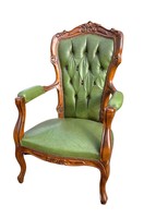 Chesterfield neobarokk bőr fotel B085