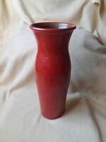 Mihály Béla - Iparművészeti retro kerámia váza nagyobb métetű, hibátlan, jelzett,30 cm