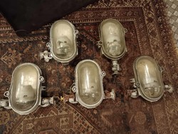 Robbanásbiztos lámpák, magyar gyártmány, EKA lámpák , tisztított állapotban, ipari stílusú lámpák